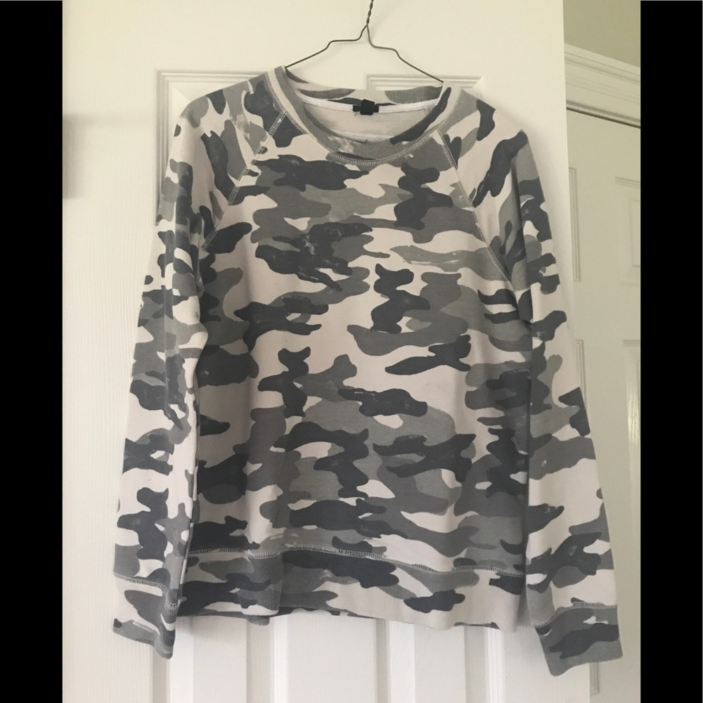Jcrew camo sweatshirt